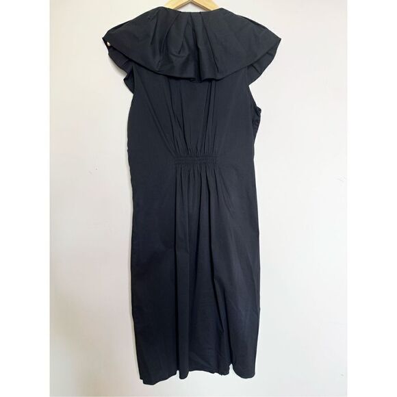BCBGMAXAZRIA black v neck dress sz M - Picture 5 of 6